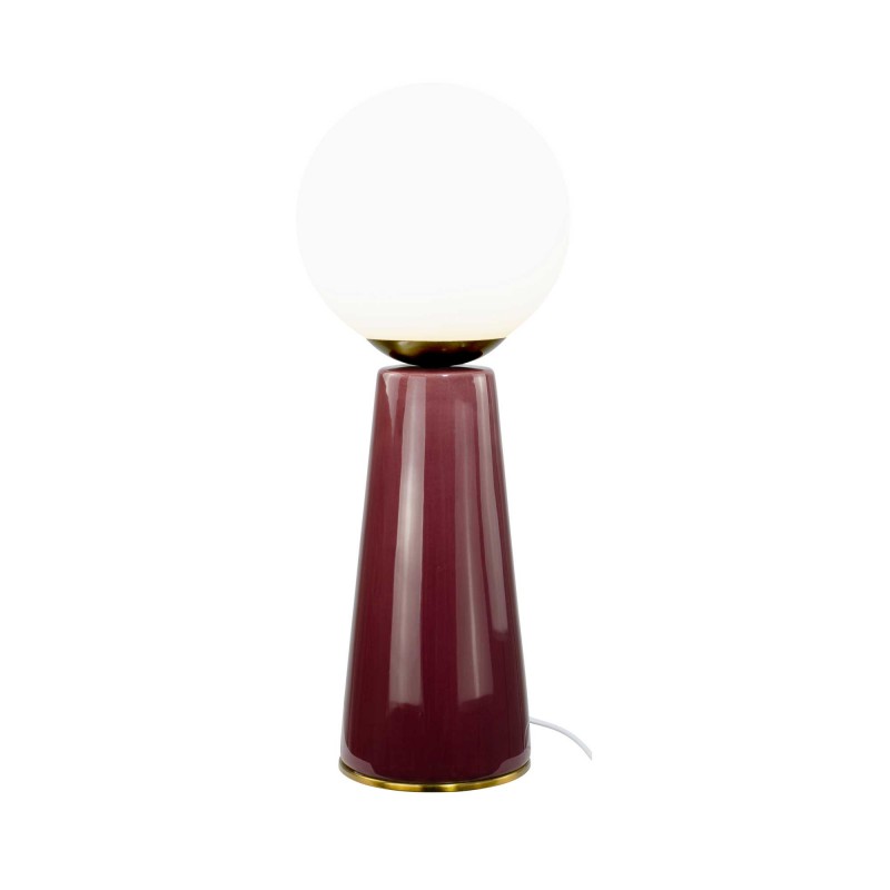 Lampe à poser en céramique colorée, verre et métal doré - COLYNE