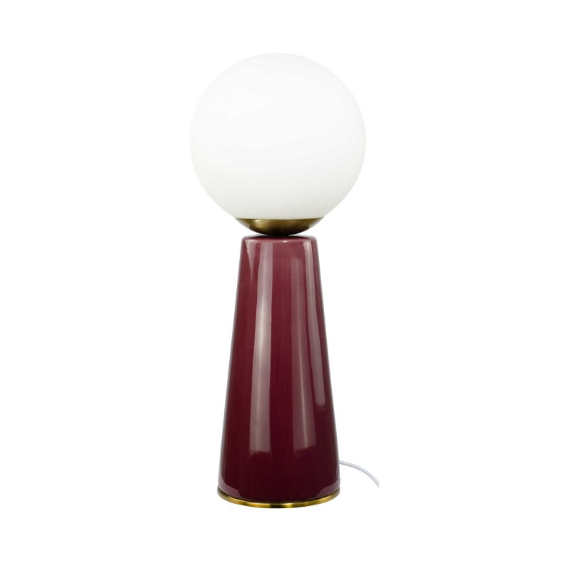 Lampe à poser en céramique colorée, verre et métal doré - COLYNE