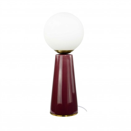 Lampe à poser en céramique colorée, verre et métal doré - COLYNE