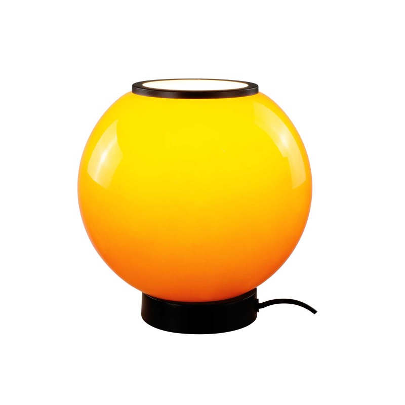 Lampe à poser en verre coloré et métal style rétro - SILEA