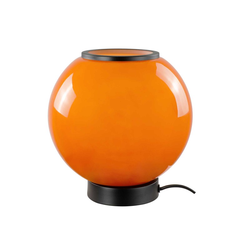 Lampe à poser en verre coloré et métal style rétro - SILEA