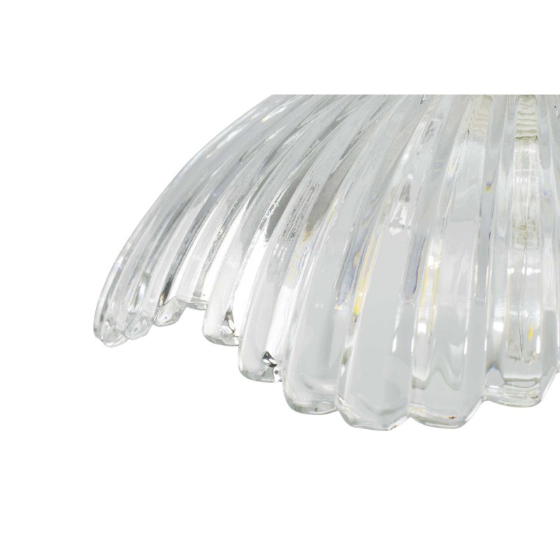 Suspension en verre strié transparent style rétro - ADLEY