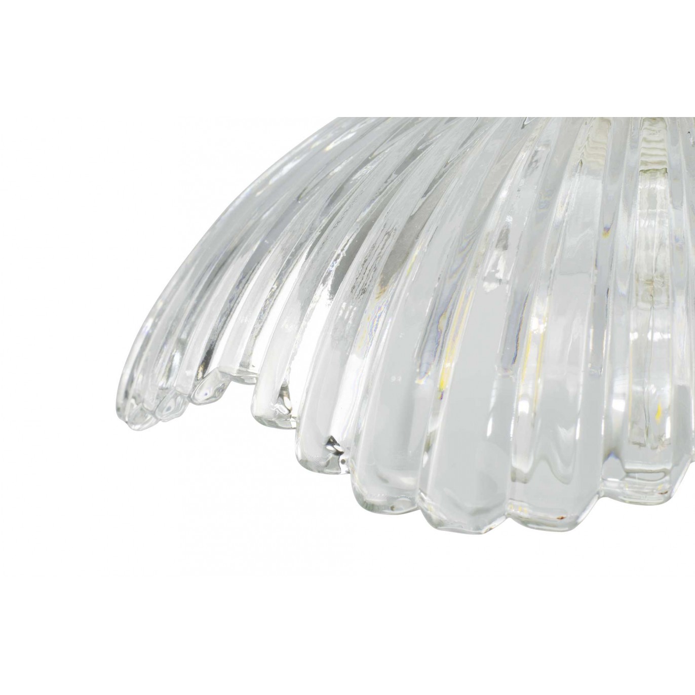 Suspension en verre strié transparent style rétro - ADLEY