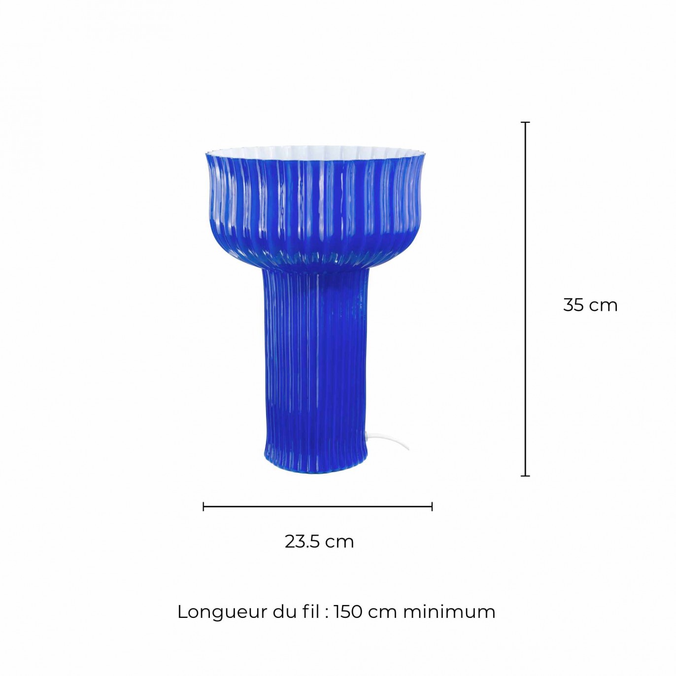 Lampe à poser en verre grande taille - NEMONE