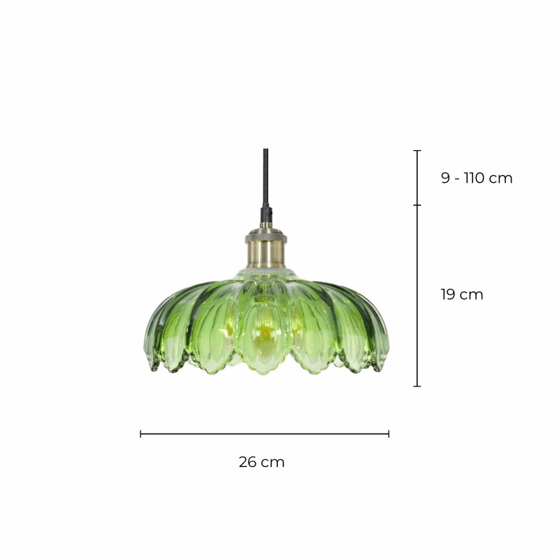 Suspension en verre forme rétro - PÉTALE