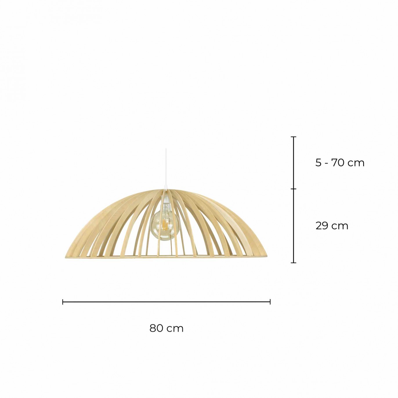 Suspension en lamelles de bois - Grand modèle - SONIGO