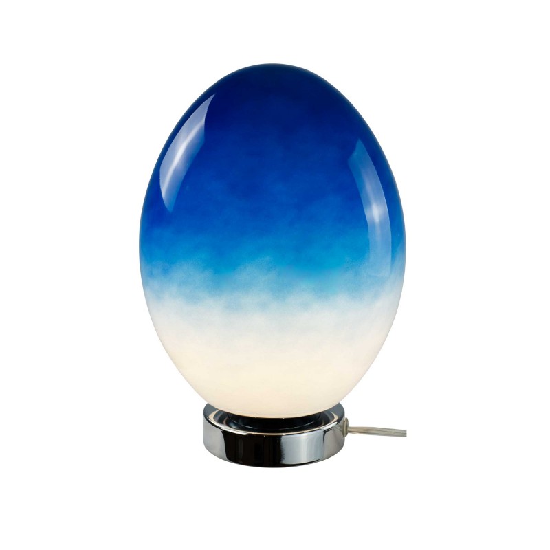 Lampe à poser en verre effet dégradé et métal style Space Age - ELARIS