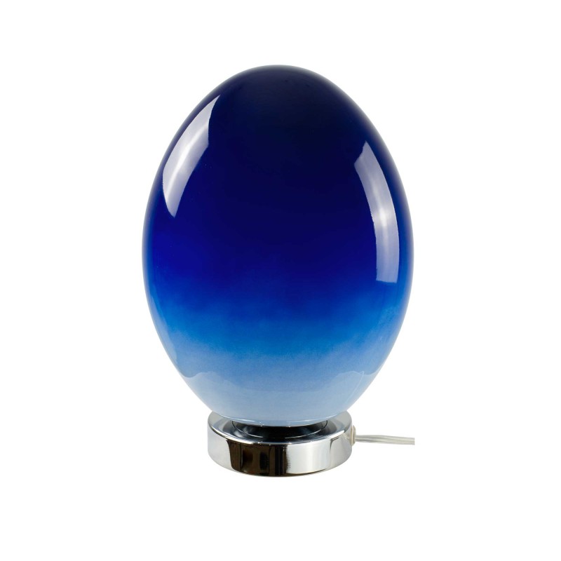 Lampe à poser en verre effet dégradé et métal style Space Age - ELARIS