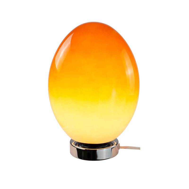 Lampe à poser en verre effet dégradé et métal style Space Age - ELARIS