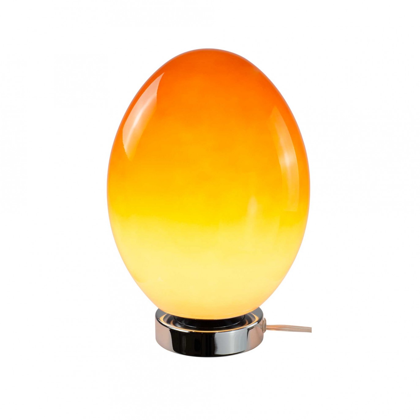 Lampe à poser en verre effet dégradé et métal style Space Age - ELARIS