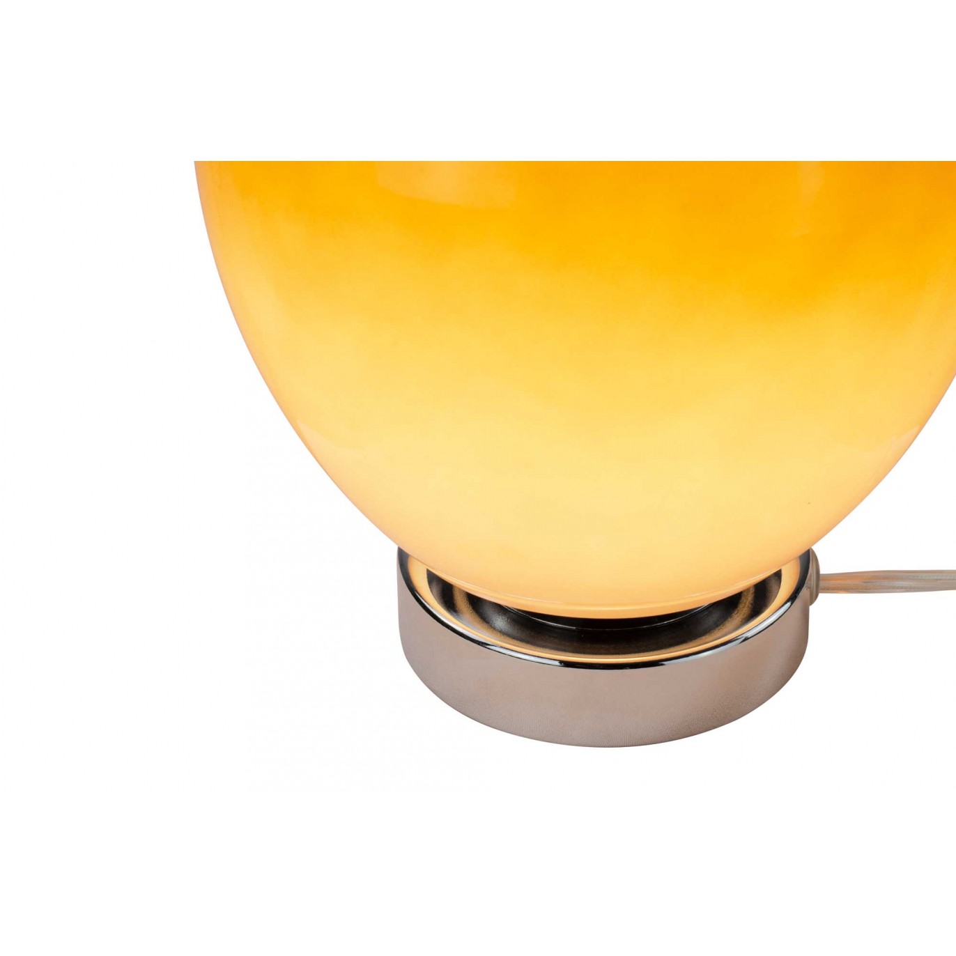Lampe à poser en verre effet dégradé et métal style Space Age - ELARIS