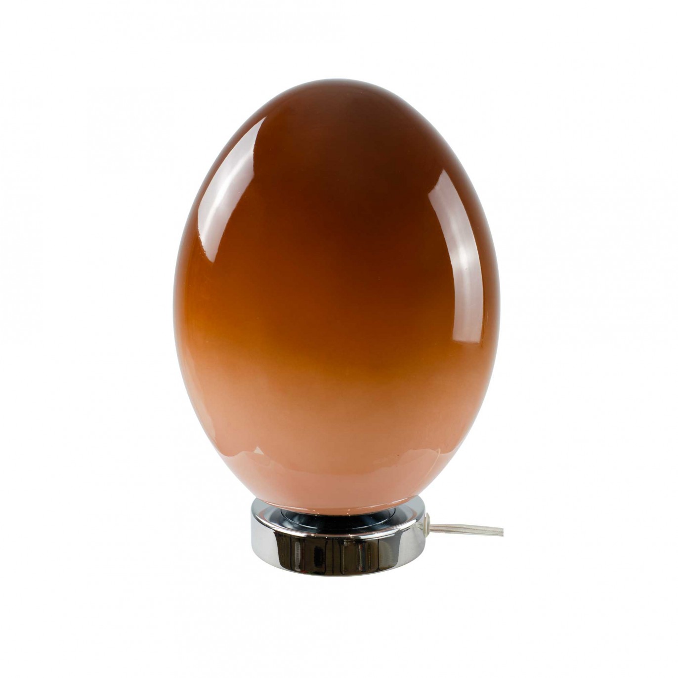 Lampe à poser en verre effet dégradé et métal style Space Age - ELARIS