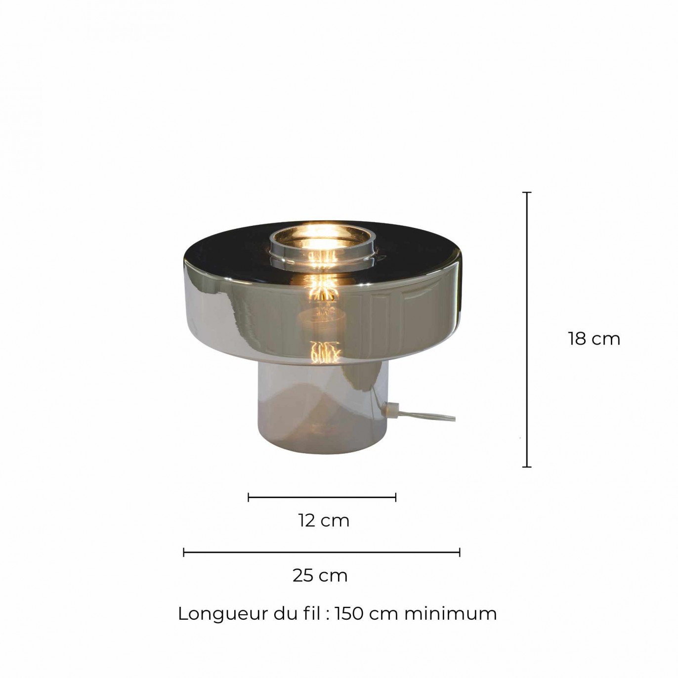 Lampe à poser en verre coloré style pop - FOZA