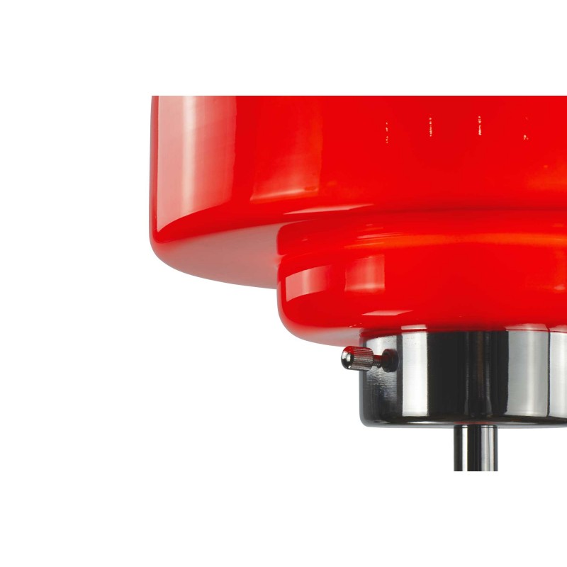 Lampe à poser en verre coloré et métal chromé - ZENI
