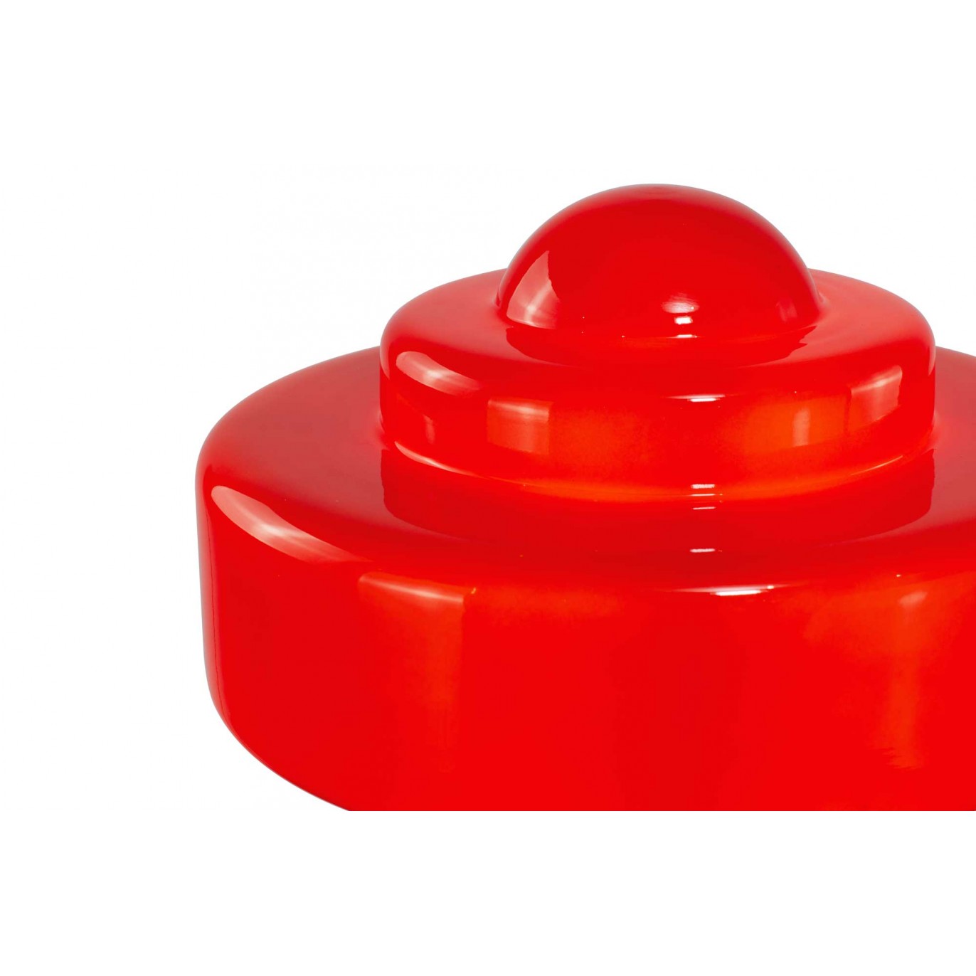 Lampe à poser en verre coloré et métal chromé - ZENI