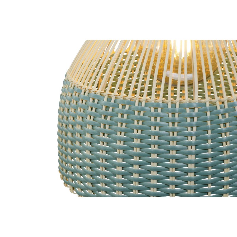 Suspension en rotin naturel et plastique recyclé coloré - SKIPP
