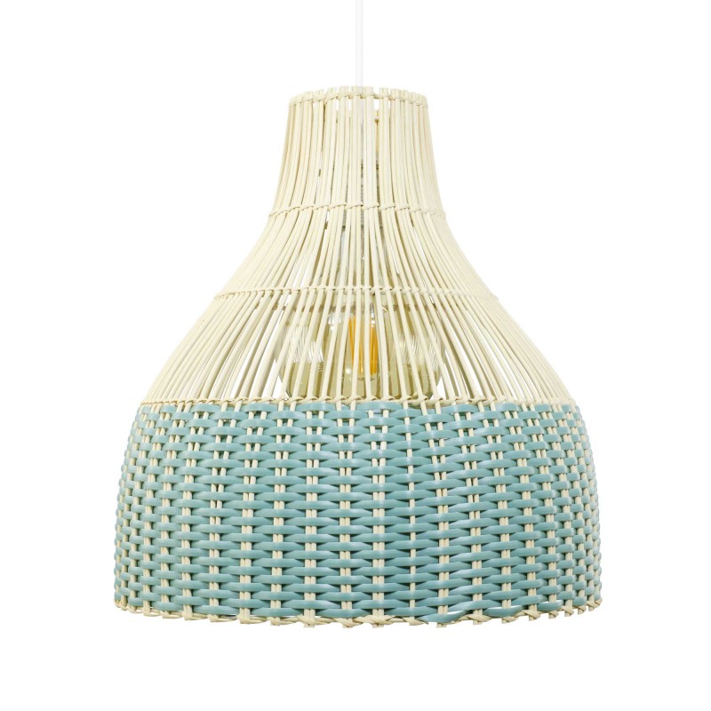 Suspension en rotin naturel et plastique recyclé coloré - SKIPP