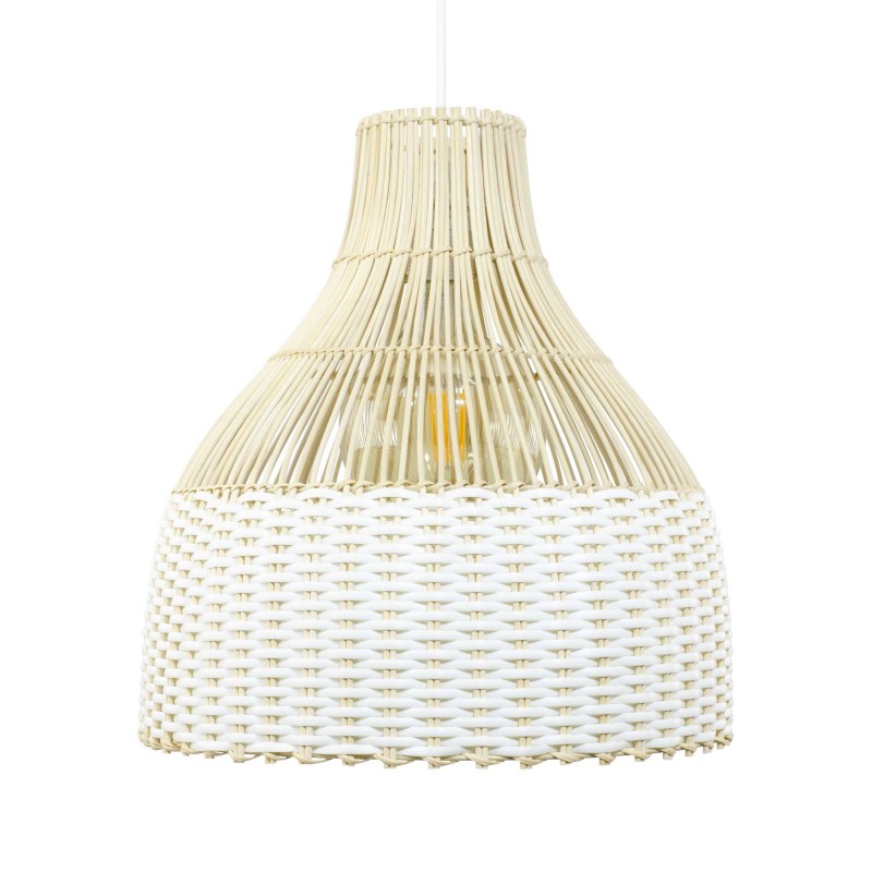 Suspension en rotin naturel et plastique recyclé coloré - SKIPP
