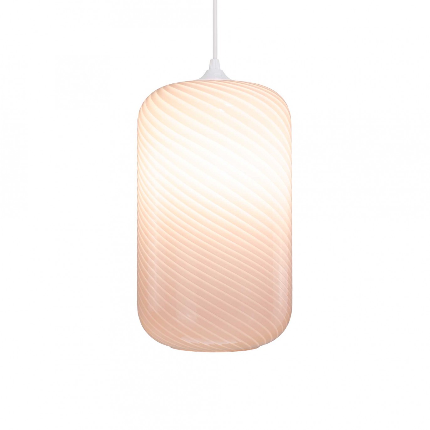 Suspension tube en verre coloré effet twisté - HARLO