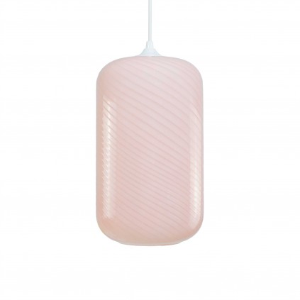 Suspension tube en verre coloré effet twisté - HARLO