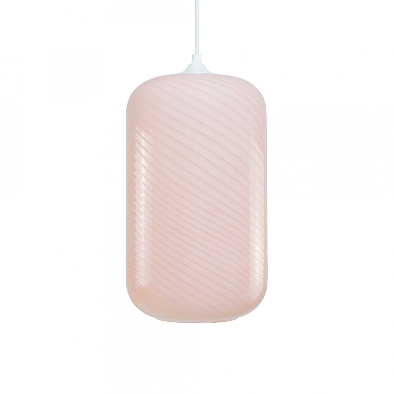 Suspension tube en verre coloré effet twisté - HARLO