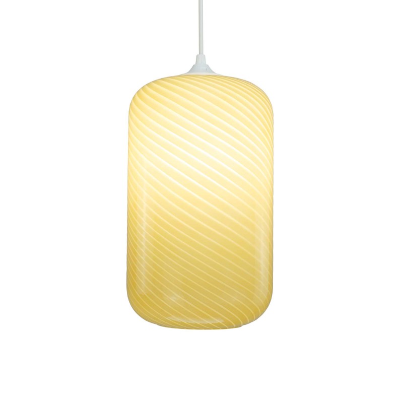 Suspension tube en verre coloré effet twisté - HARLO