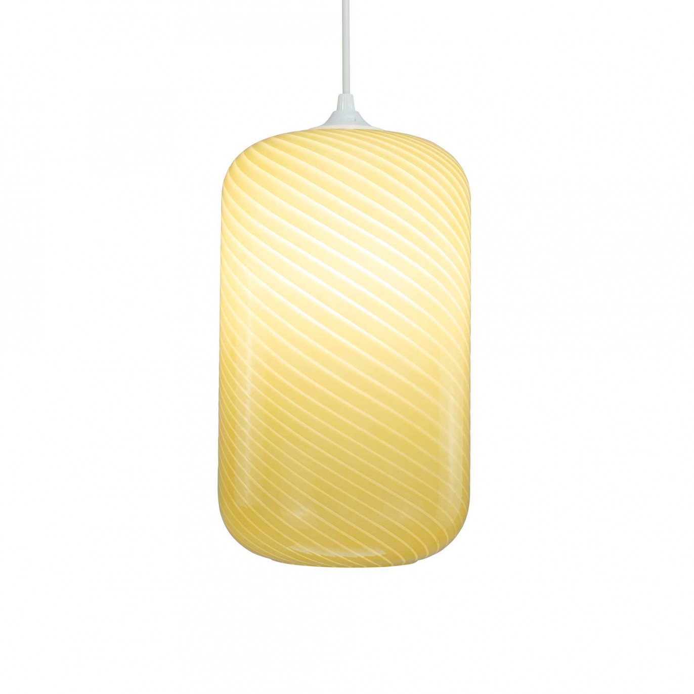 Suspension tube en verre coloré effet twisté - HARLO