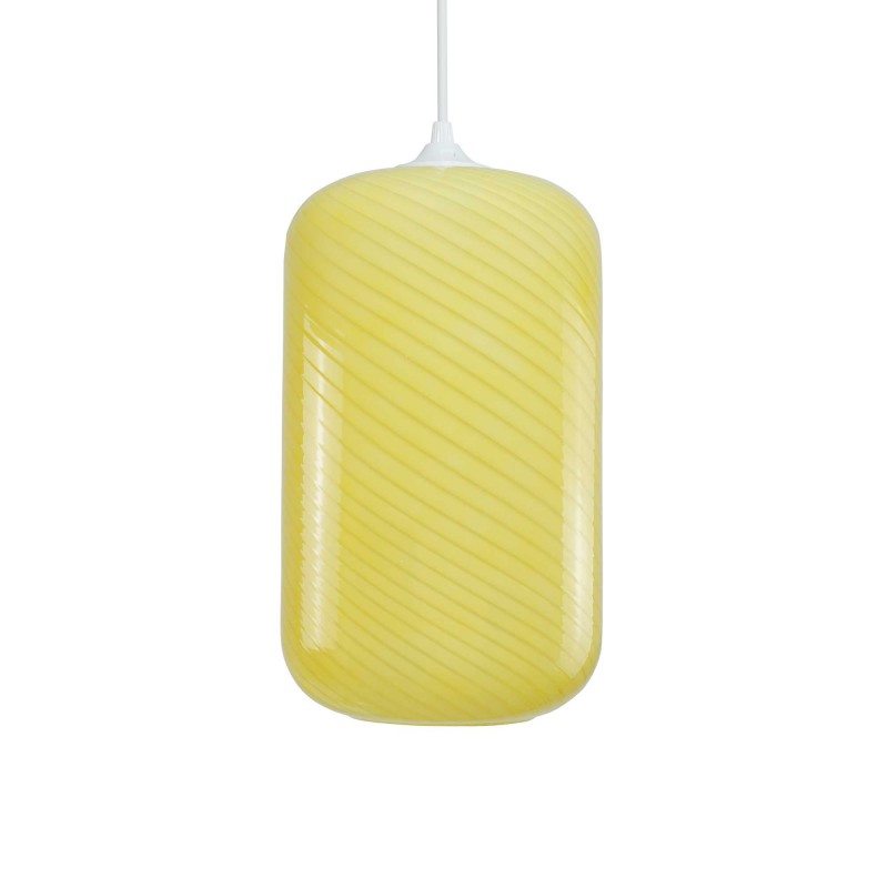 Suspension tube en verre coloré effet twisté - HARLO