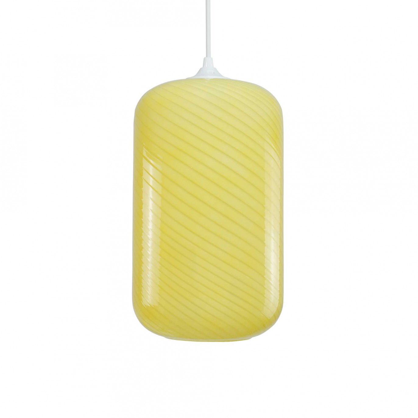 Suspension tube en verre coloré effet twisté - HARLO