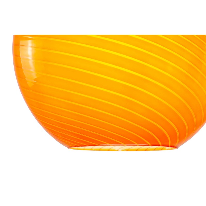 Suspension ronde en verre coloré effet twisté - PAVLO