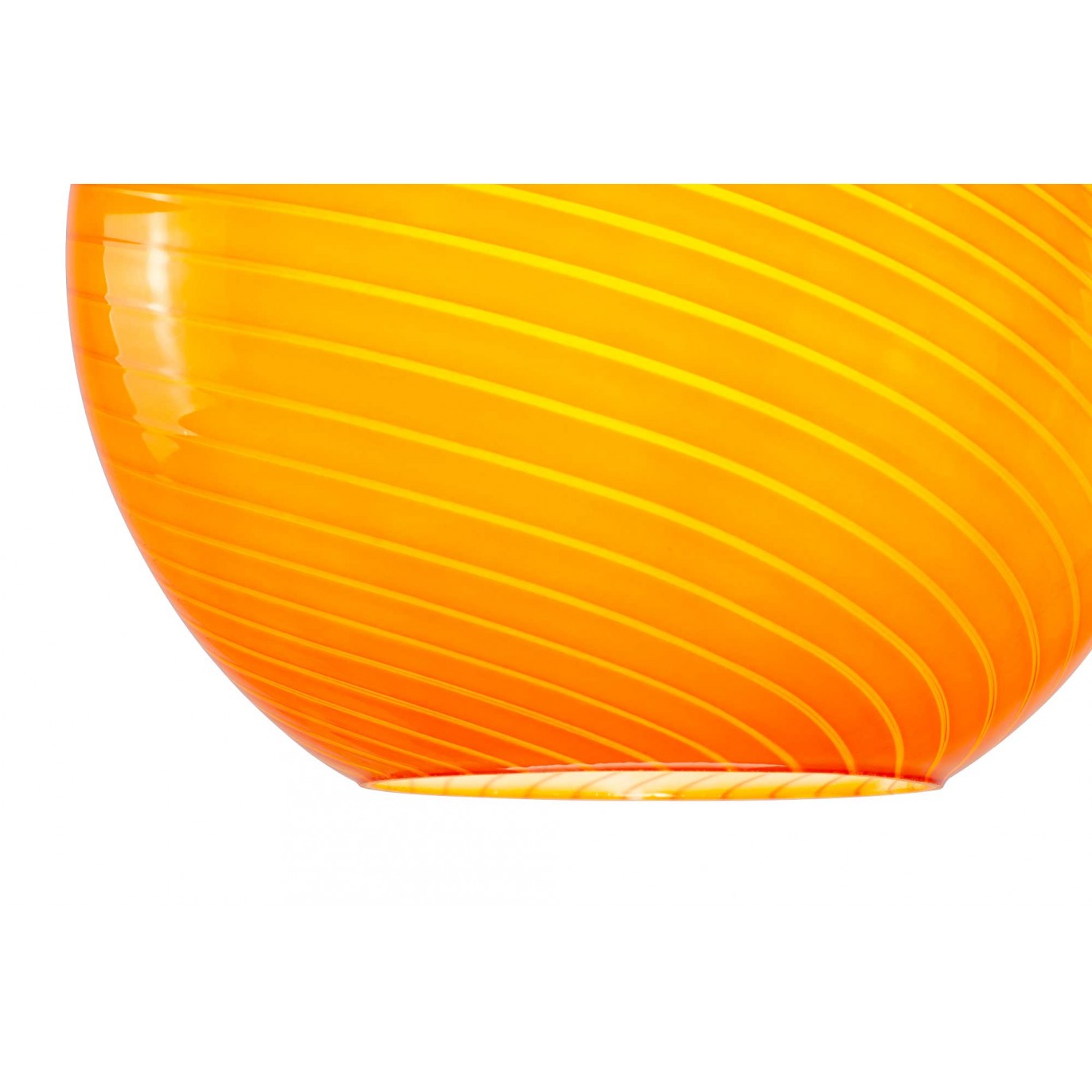 Suspension ronde en verre coloré effet twisté - PAVLO