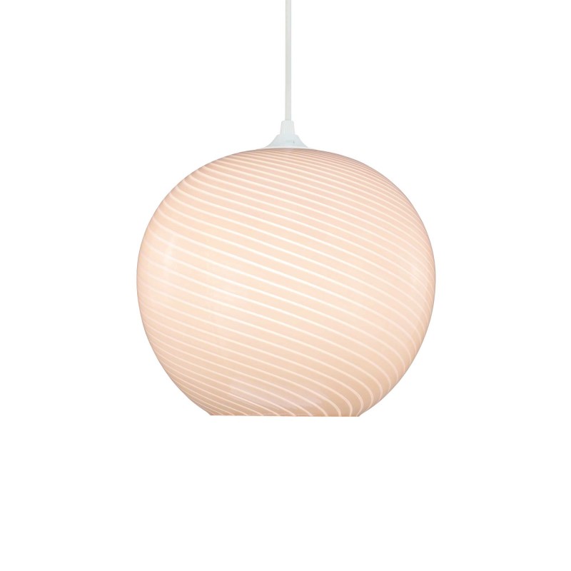 Suspension ronde en verre coloré effet twisté - PAVLO