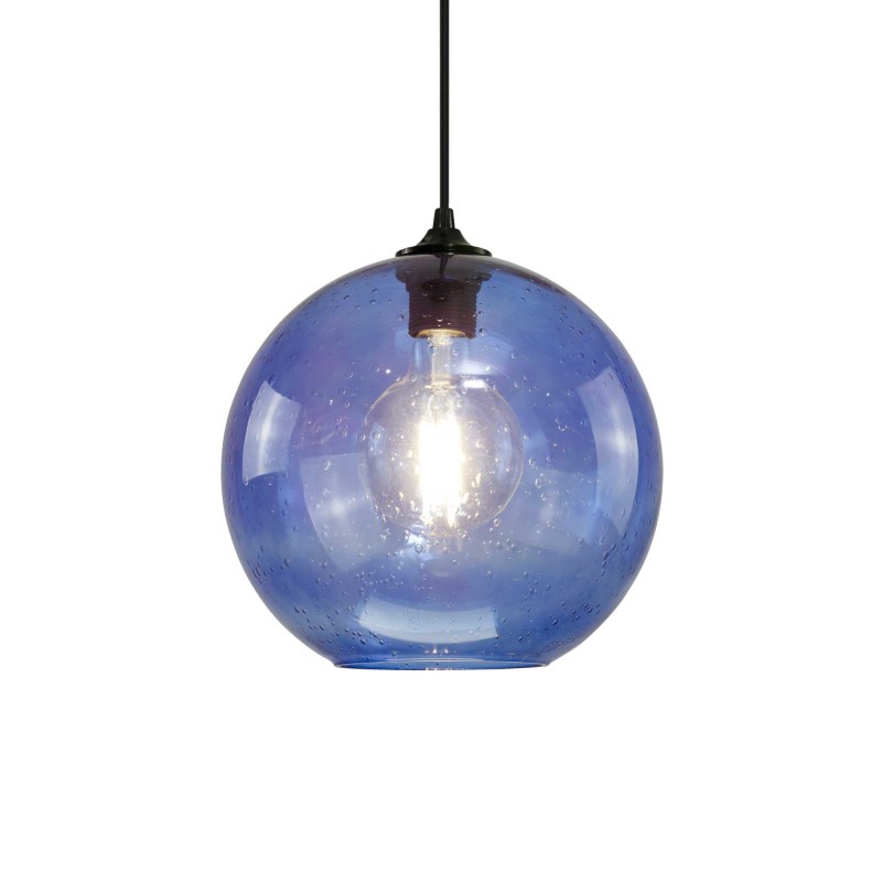 Suspension colorée en verre bullé - BULINE