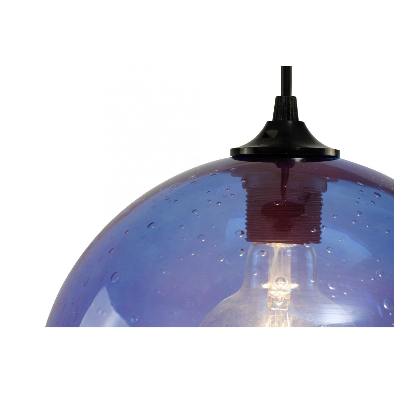 Suspension colorée en verre bullé - BULINE