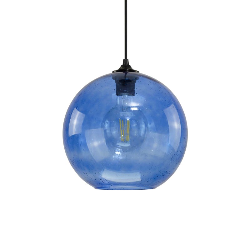 Suspension colorée en verre bullé - BULINE
