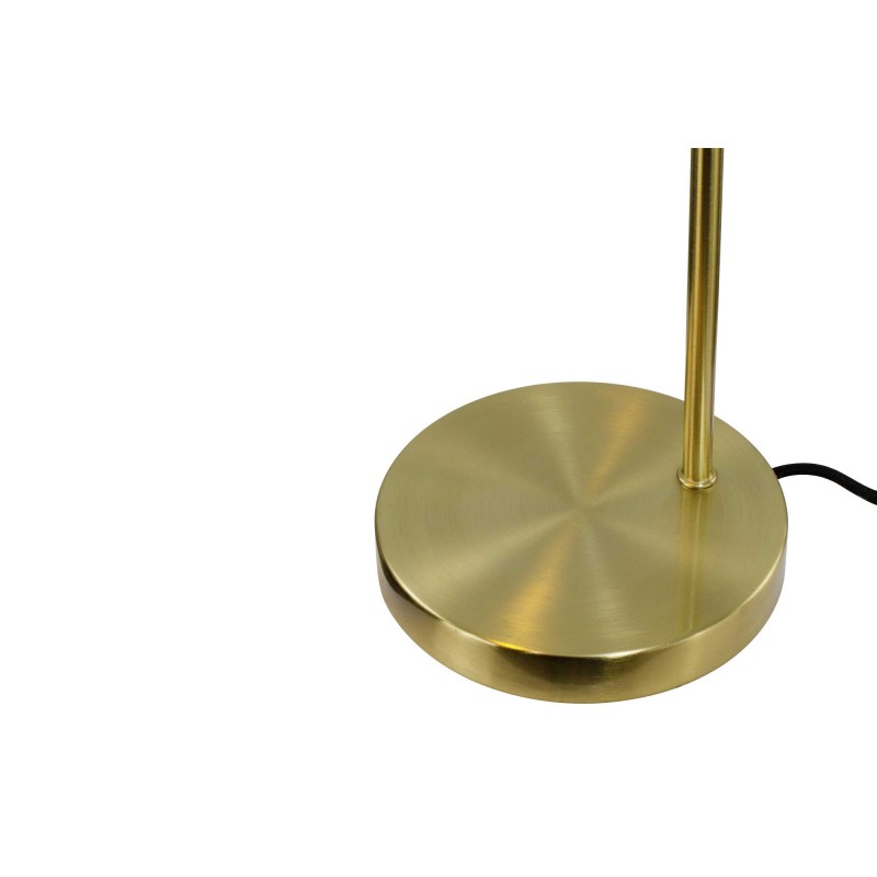 Lampe à poser en verre coloré et métal doré, cordon textile - ARELI