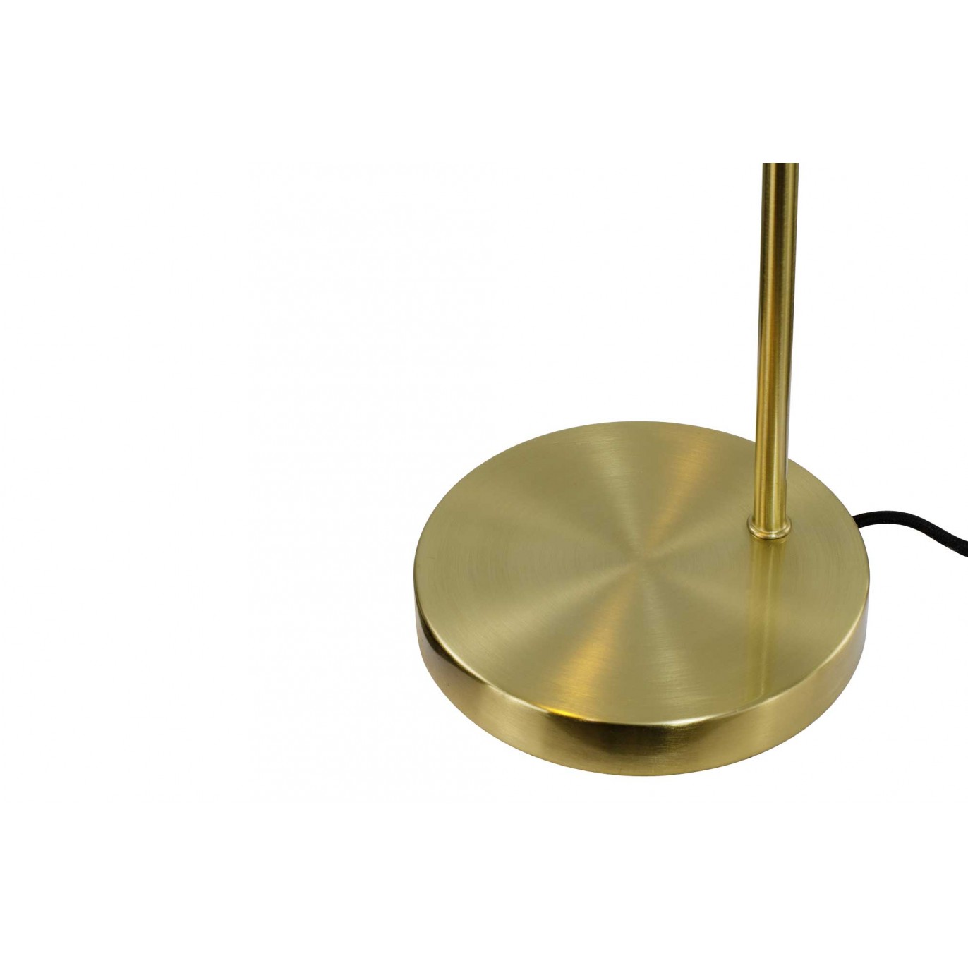 Lampe à poser en verre coloré et métal doré, cordon textile - ARELI