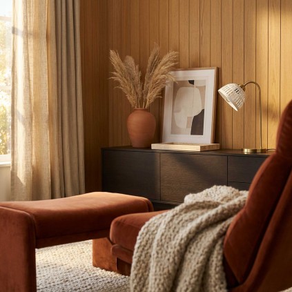 Lampe à poser en céramique ajourée et métal doré - TELIA