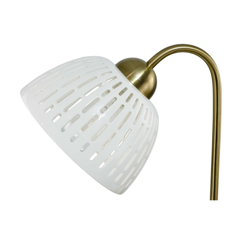 Lampe à poser en céramique ajourée et métal doré - TELIA