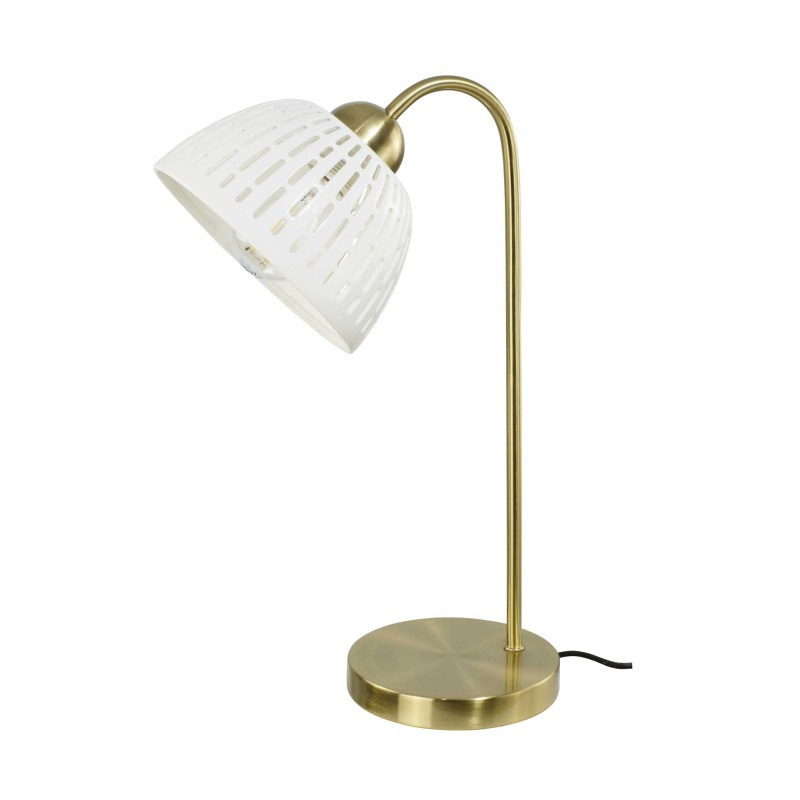Lampe à poser en céramique ajourée et métal doré - TELIA