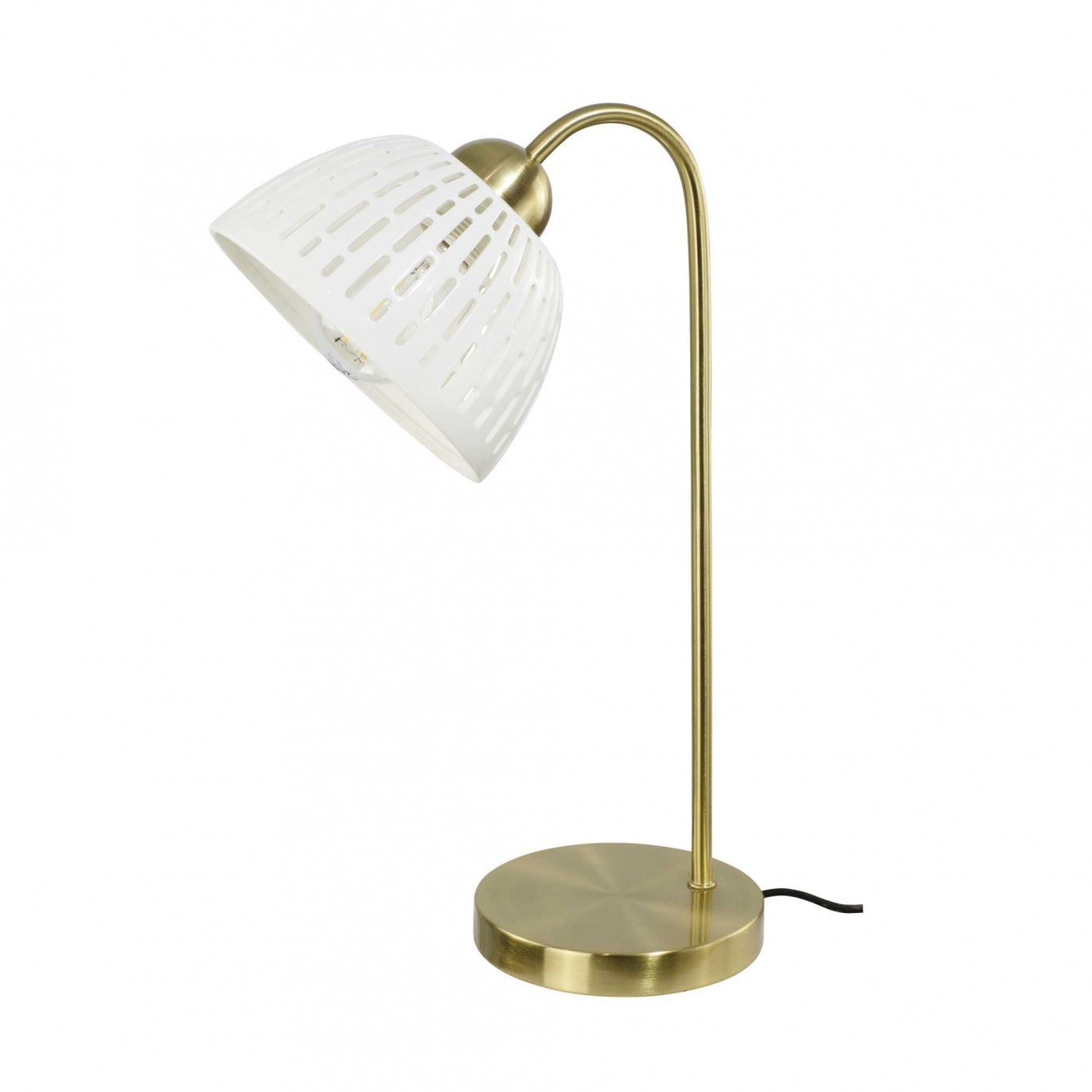 Lampe à poser en céramique ajourée et métal doré - TELIA