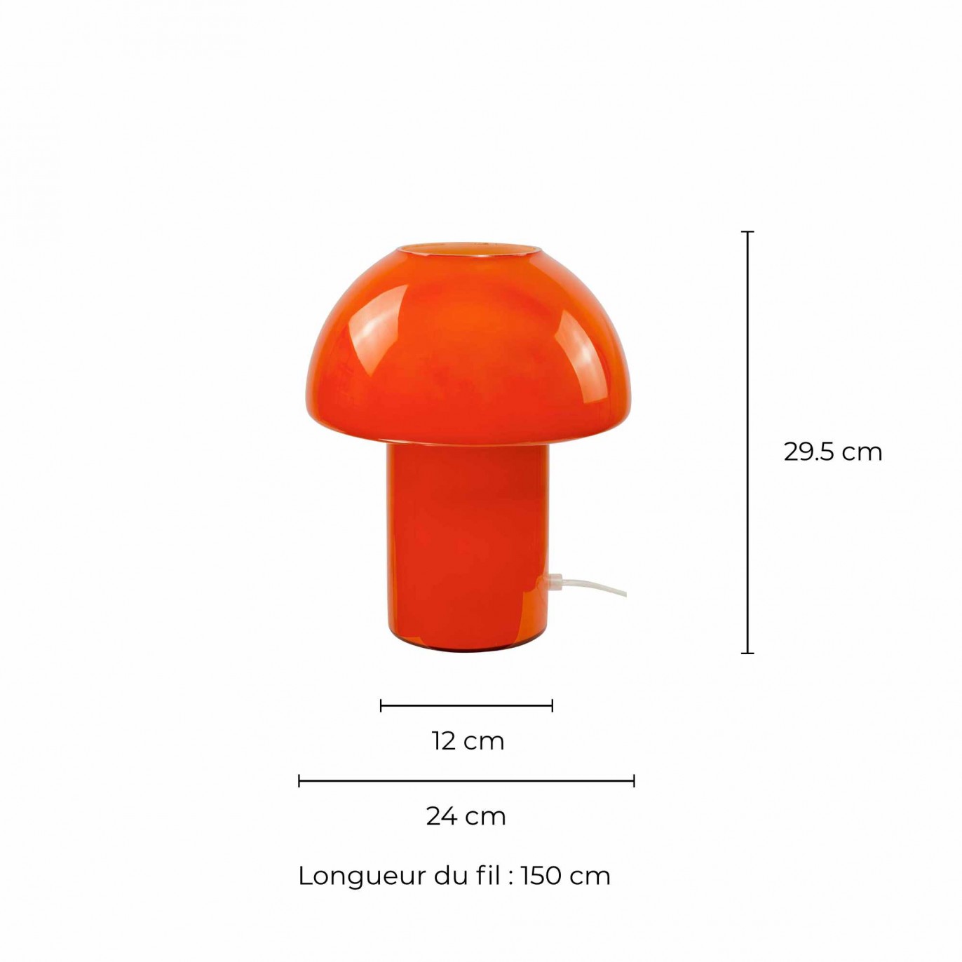 Lampe à poser en verre coloré style pop - MISSA