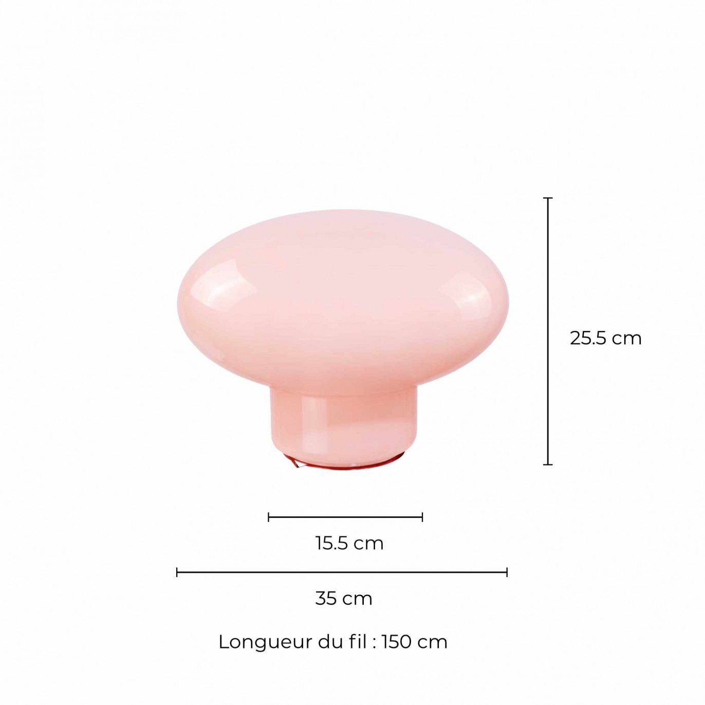 Lampe à poser XXL en verre coloré style pop - OVALIE