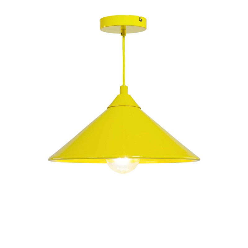 Suspension en céramique colorée et cordon textile - ZUMO