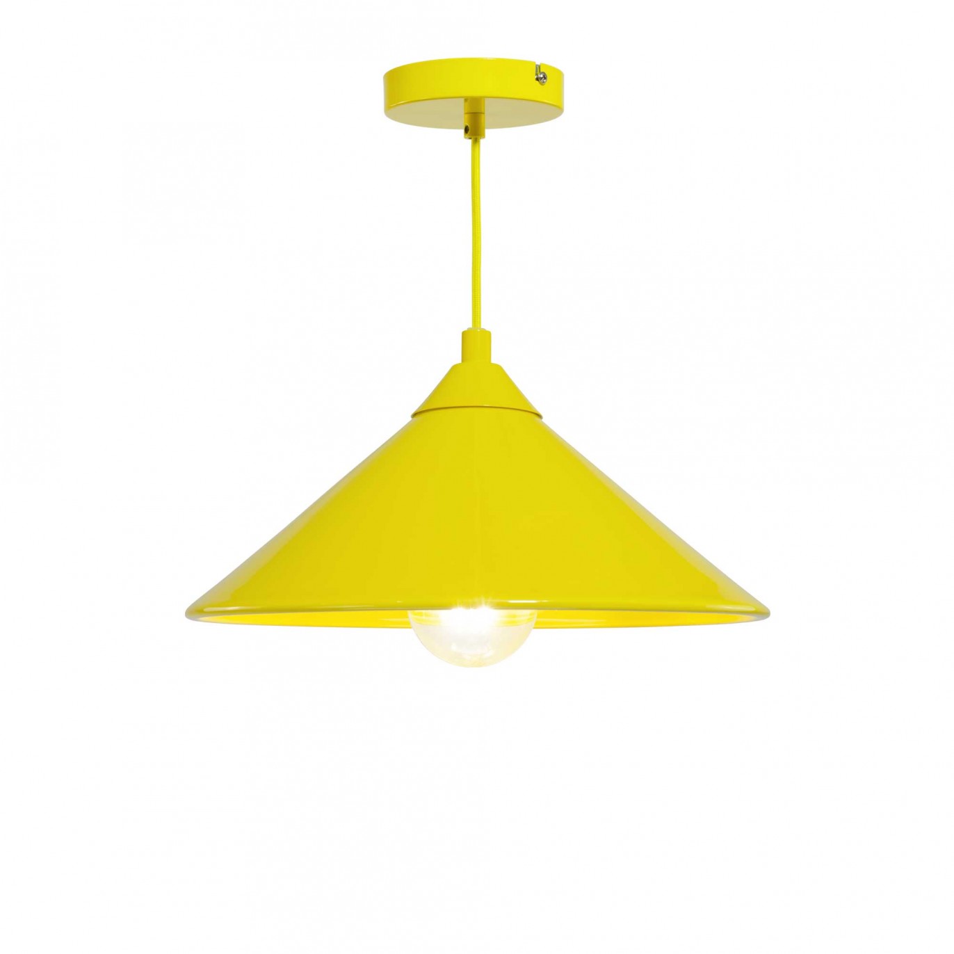 Suspension en céramique colorée et cordon textile - ZUMO