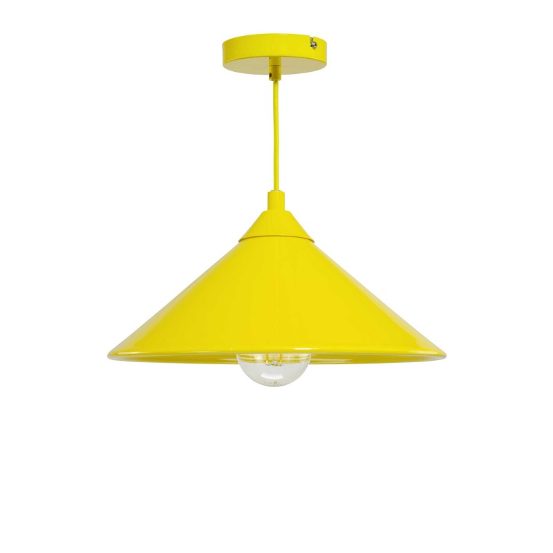 Suspension en céramique colorée et cordon textile - ZUMO