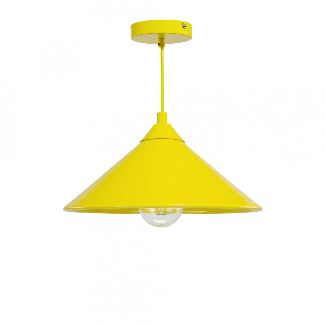 Suspension en céramique colorée et cordon textile - ZUMO