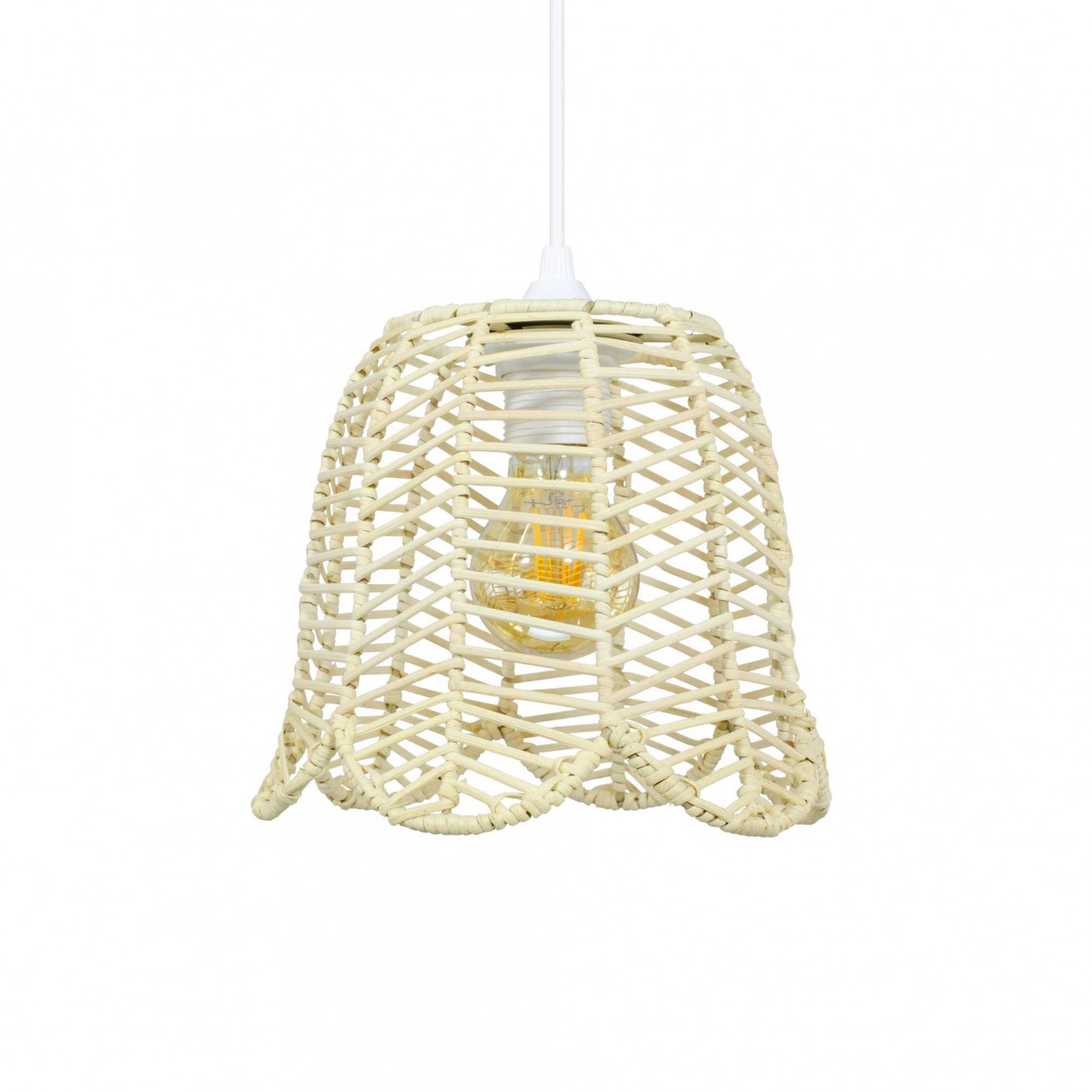 Suspension en rotin coloris naturel - NUFFA
