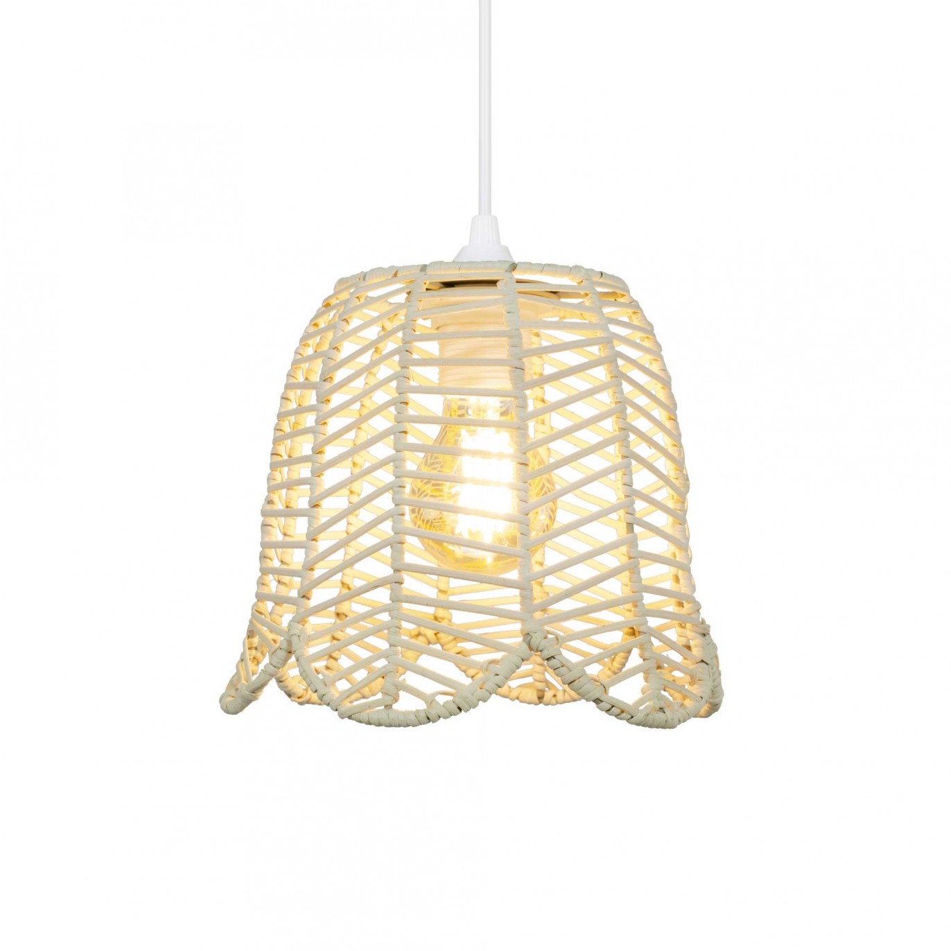 Suspension en rotin coloris naturel - NUFFA