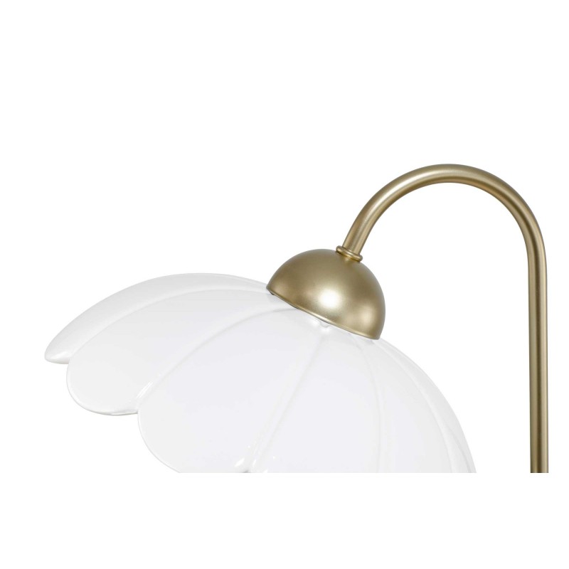 Lampe à poser en céramique colorée et métal rose gold - CLARIS